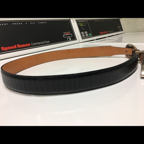 Onyx By Brighton Alligator Grain Leather Belt - Picture 3 of 8